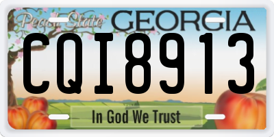 GA license plate CQI8913