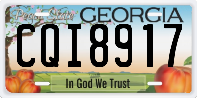 GA license plate CQI8917