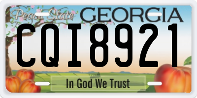 GA license plate CQI8921