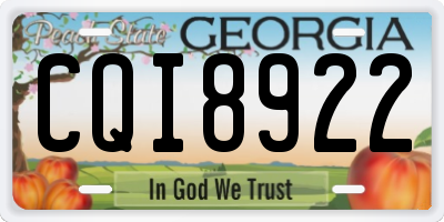 GA license plate CQI8922