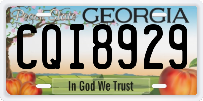 GA license plate CQI8929