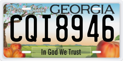 GA license plate CQI8946