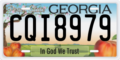 GA license plate CQI8979