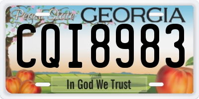 GA license plate CQI8983