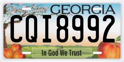 GA license plate CQI8992