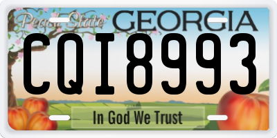 GA license plate CQI8993