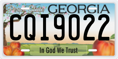 GA license plate CQI9022