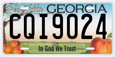 GA license plate CQI9024