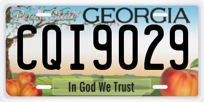 GA license plate CQI9029