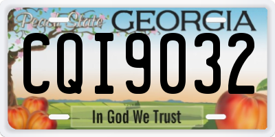 GA license plate CQI9032