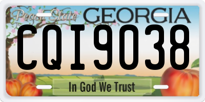 GA license plate CQI9038