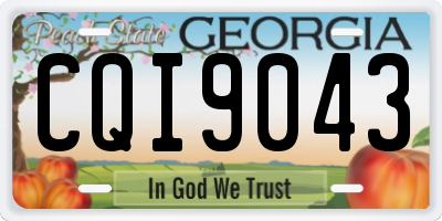 GA license plate CQI9043