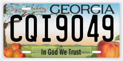GA license plate CQI9049