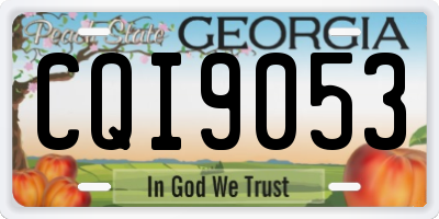 GA license plate CQI9053