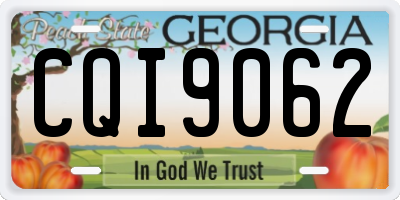 GA license plate CQI9062