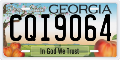 GA license plate CQI9064