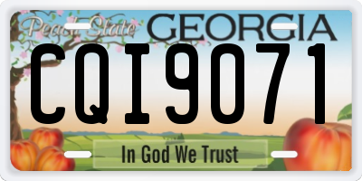GA license plate CQI9071