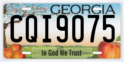 GA license plate CQI9075