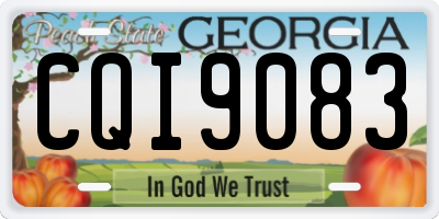GA license plate CQI9083