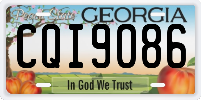 GA license plate CQI9086