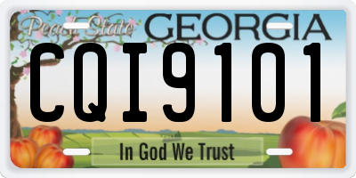 GA license plate CQI9101