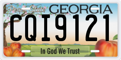 GA license plate CQI9121