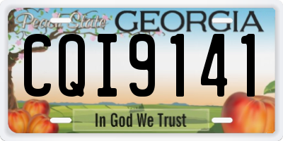 GA license plate CQI9141