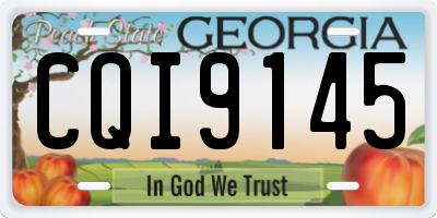 GA license plate CQI9145