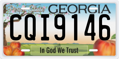 GA license plate CQI9146