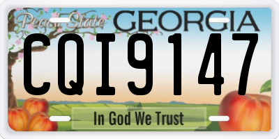 GA license plate CQI9147