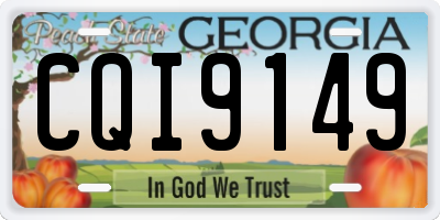 GA license plate CQI9149