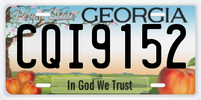 GA license plate CQI9152