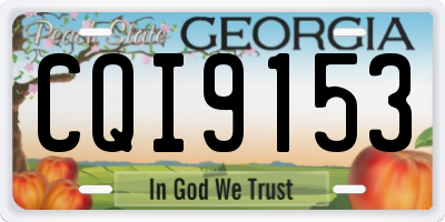 GA license plate CQI9153