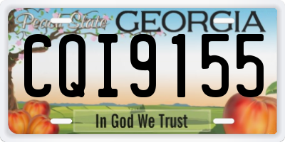GA license plate CQI9155