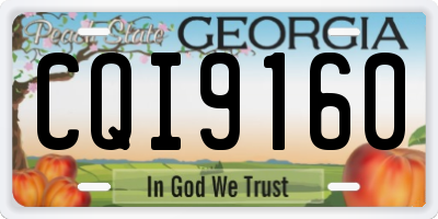 GA license plate CQI9160