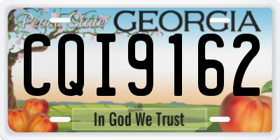GA license plate CQI9162
