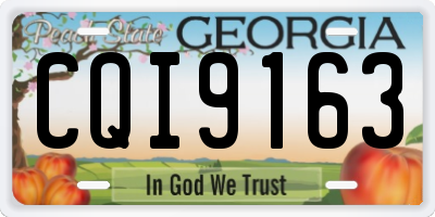 GA license plate CQI9163