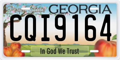 GA license plate CQI9164