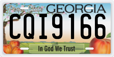 GA license plate CQI9166