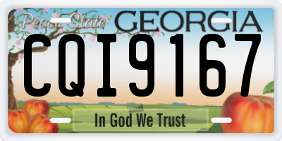 GA license plate CQI9167