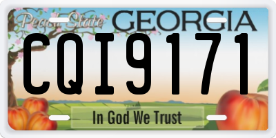 GA license plate CQI9171