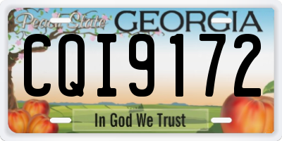 GA license plate CQI9172