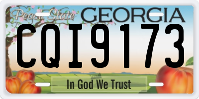 GA license plate CQI9173