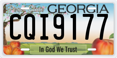 GA license plate CQI9177