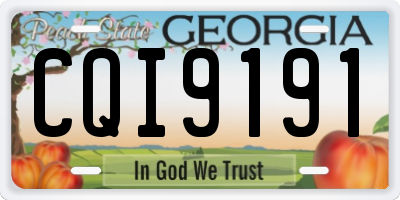 GA license plate CQI9191