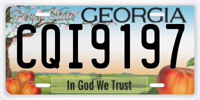 GA license plate CQI9197