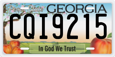 GA license plate CQI9215