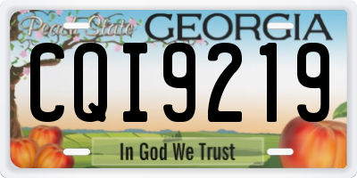 GA license plate CQI9219