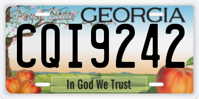 GA license plate CQI9242