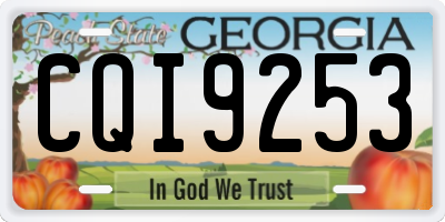 GA license plate CQI9253